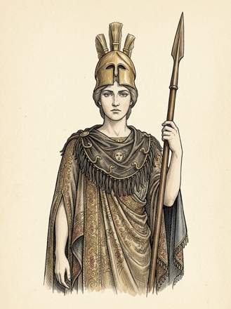 Athena, drawn from the book