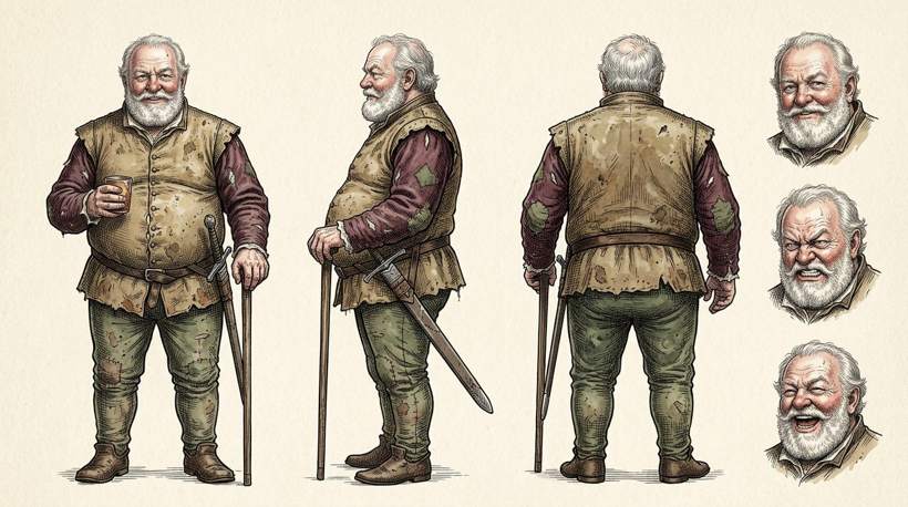 Front, side and back views