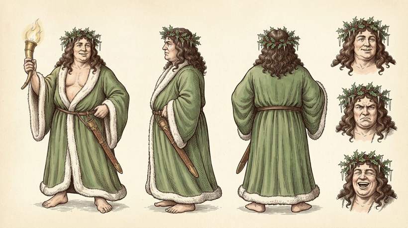 Front, side and back views