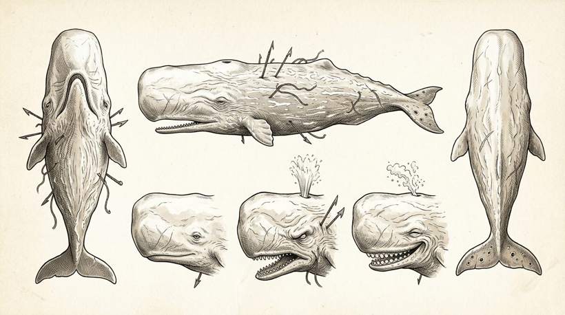 Front, side and back views